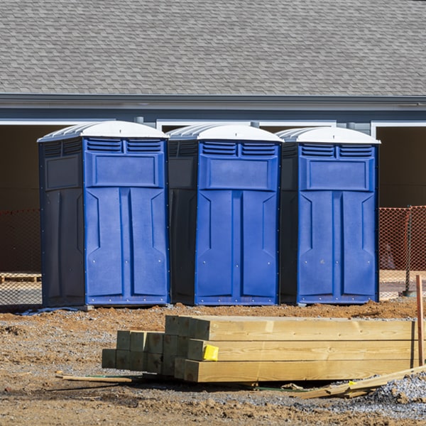 how often are the portable restrooms cleaned and serviced during a rental period in Cats Bridge